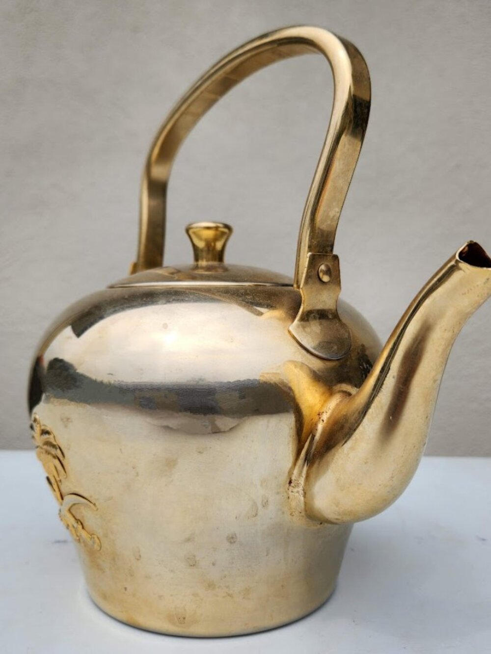 Vintage Al-Saif Tea Kettle Tea Pot Teapot Stainless Steel Gold Color 1.6 L Kitch